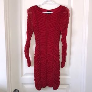 Red Form Fitting Dress